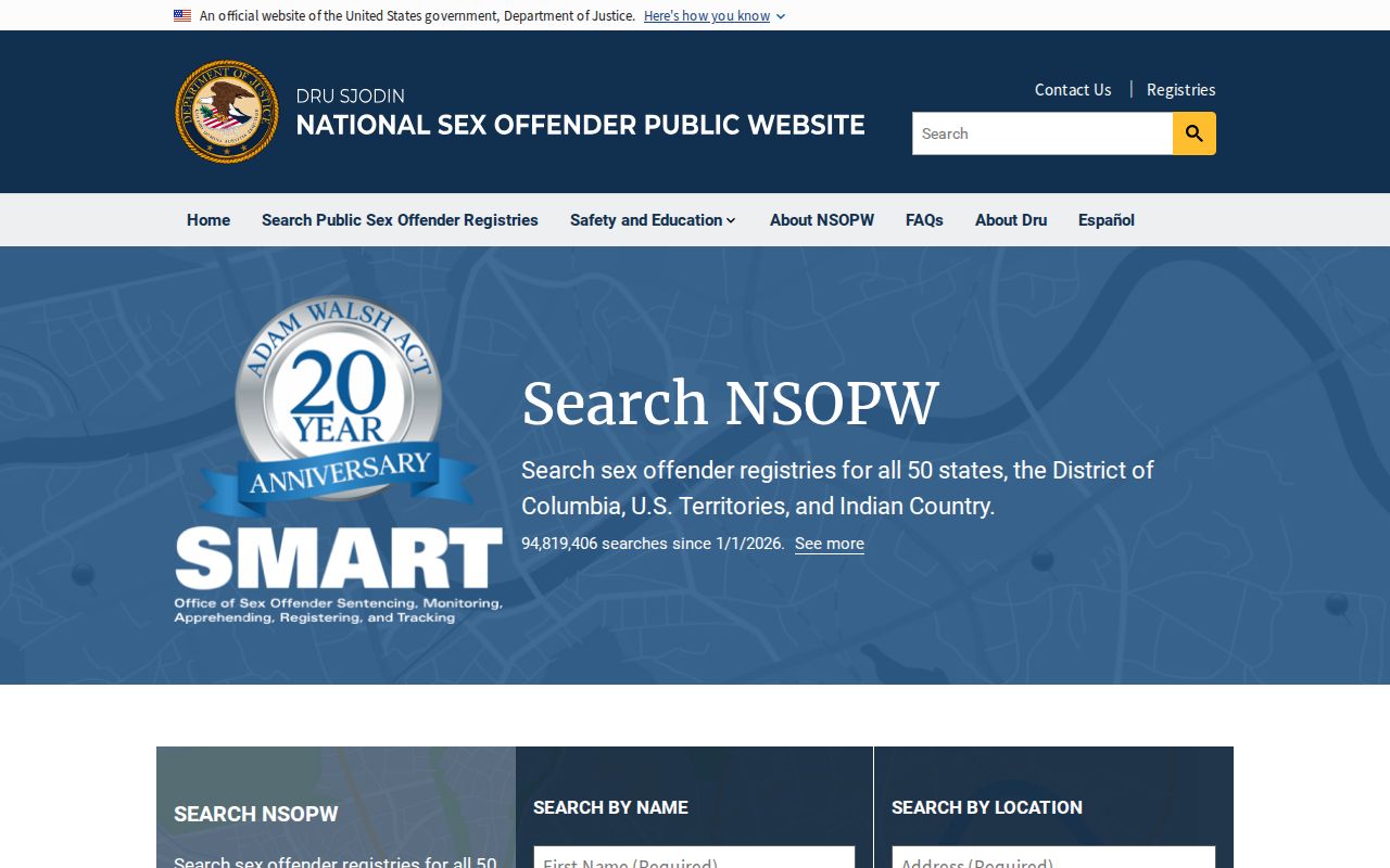 National Sex Offender Public Website search used beyond Barron County
