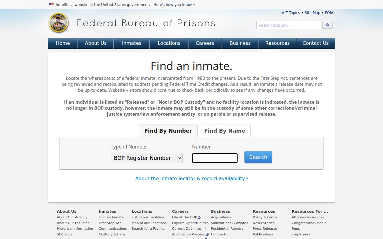 Barron County criminal history federal inmate locator