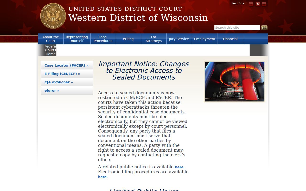 Barron County criminal records Western District court source